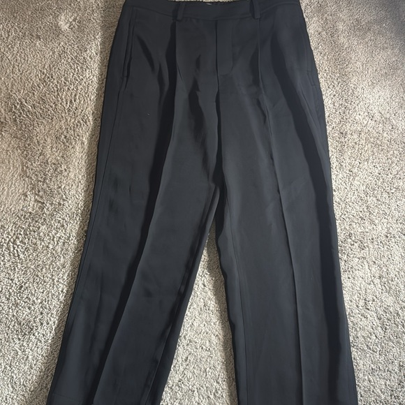 Vince. Large black trouser pants pull on elastic back waist women’s $325 work - Picture 4 of 12
